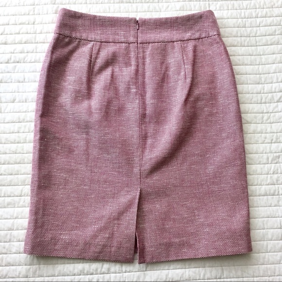 Banana Republic Mayet Pink Tweed Pencil Skirt Sz 6 - Picture 7 of 8